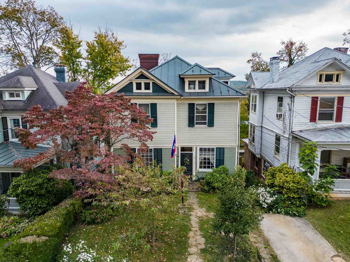 FAA-certified aerial drone photography, historic district Shenandoah Valley